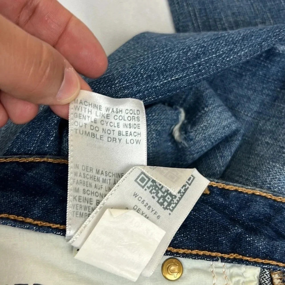 New True Religion Joey Low Rise Flare Flap Pockets Jean Size 27 - Picture 8 of 15
